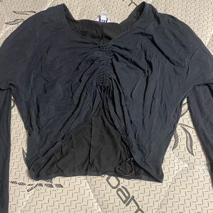 Black Ruched Women's Top